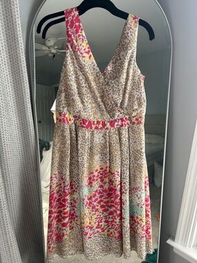 Boden Multicolor Print Midi Dress